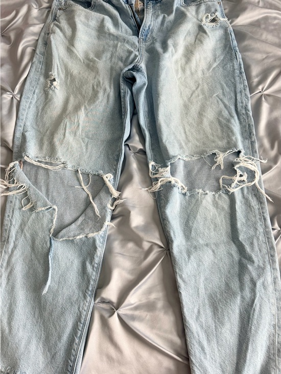 American Eagle Outfitters Denim - American Eagle Outfitters Light Blue Distressed Straight Leg Jeans